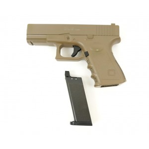 ПИСТОЛЕТ ПНЕВМ. Glock17 TAN (Galaxy) G.15D SPRING